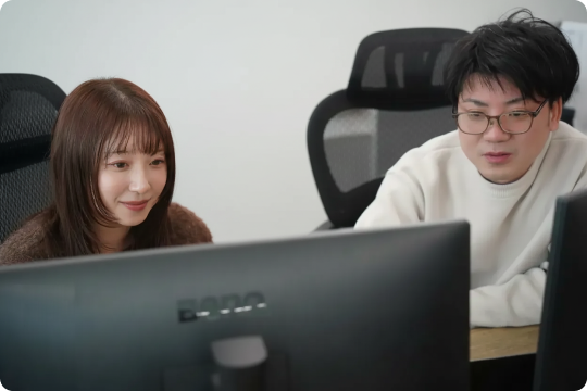 作業している様子